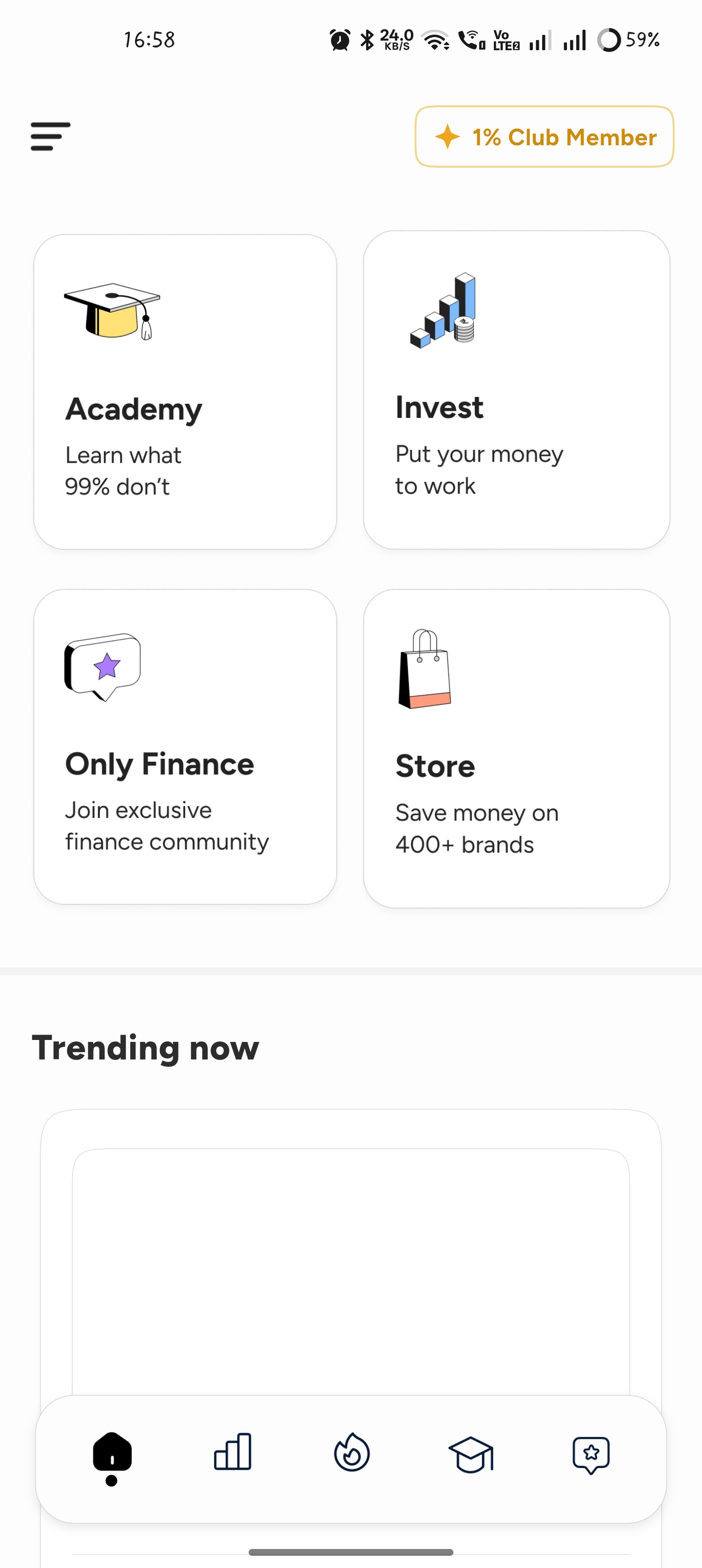 One Percent Club App